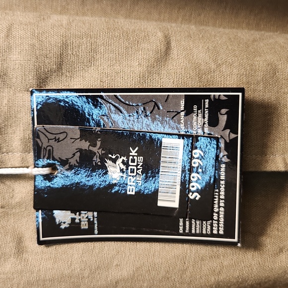 NWT Brock Jeans Men's 2XL Short Sleeve Brown Button Down Shirt - Picture 4 of 5